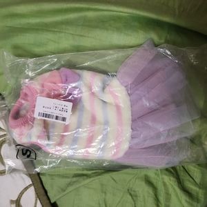 Cute pink and purple dog dress small with the tutu